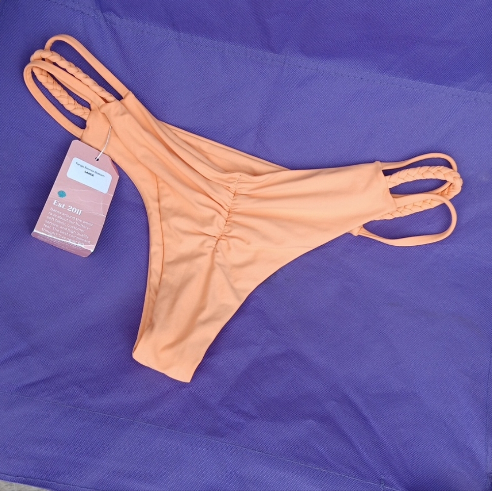 Midori Women's Orange Bikini Bottom New Size L